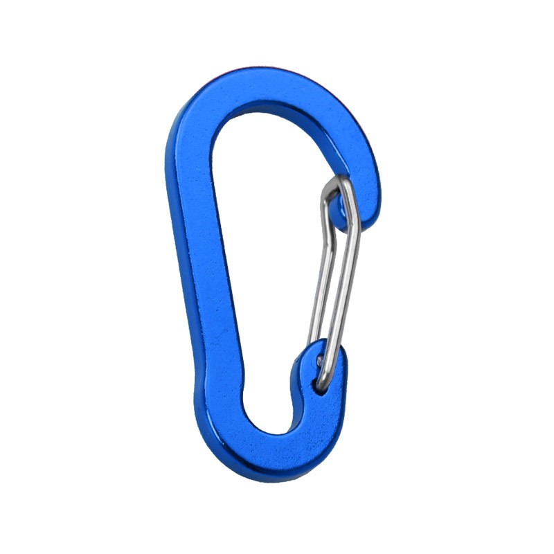 Carabiner Manufacturer - High Quality Customized 40mm Small Mini Flat Colorful Aluminum Carabiner Clip
