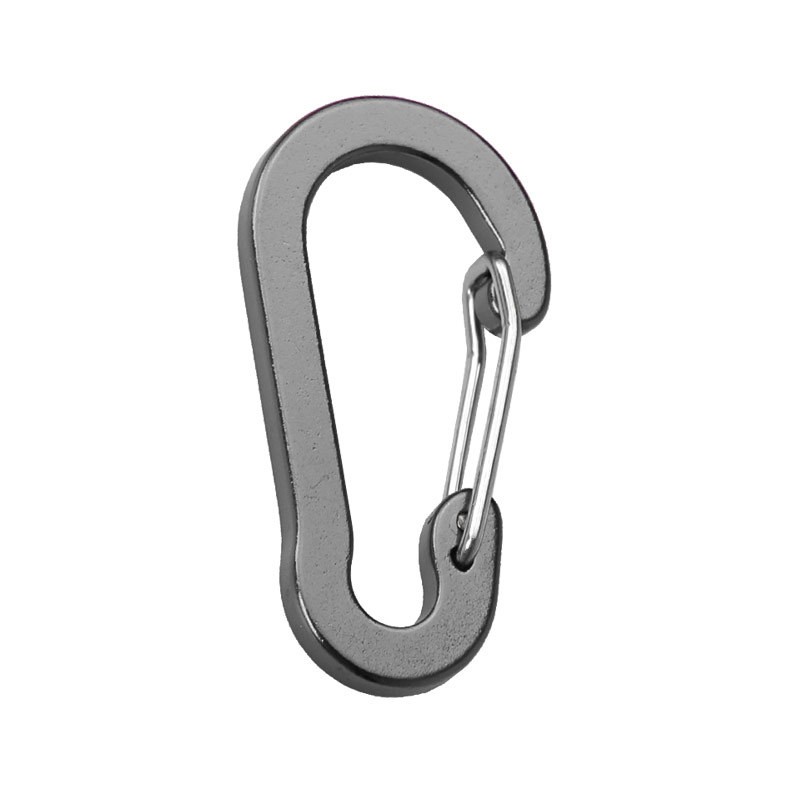 Carabiner Manufacturer - High Quality Customized 40mm Small Mini Flat Colorful Aluminum Carabiner Clip