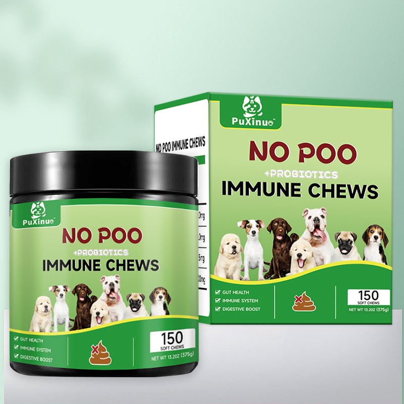 Pet Treats Manufacturer - No Poo Probiotics Chewable Nutritional Supplement Immune Gut Digestion