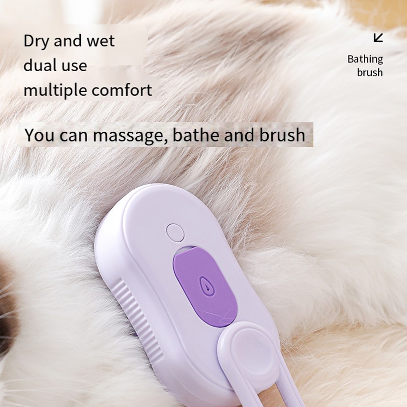Pet Comb Manufacturer - Electric Plastic Spray Combs Cats Dogs Hair Cleaning De-Fur Shampoo Brushes