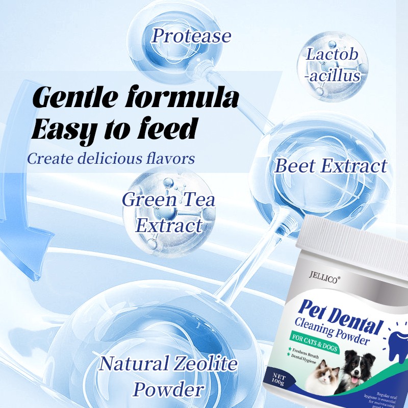 Pet Cleaning Powder Factory - OEM Cleaning Products Powder Oral Breath Teeth Plaque Fresher Dogs