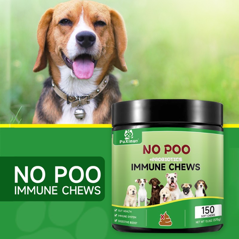 Pet Treats Manufacturer - No Poo Probiotics Chewable Nutritional Supplement Immune Gut Digestion