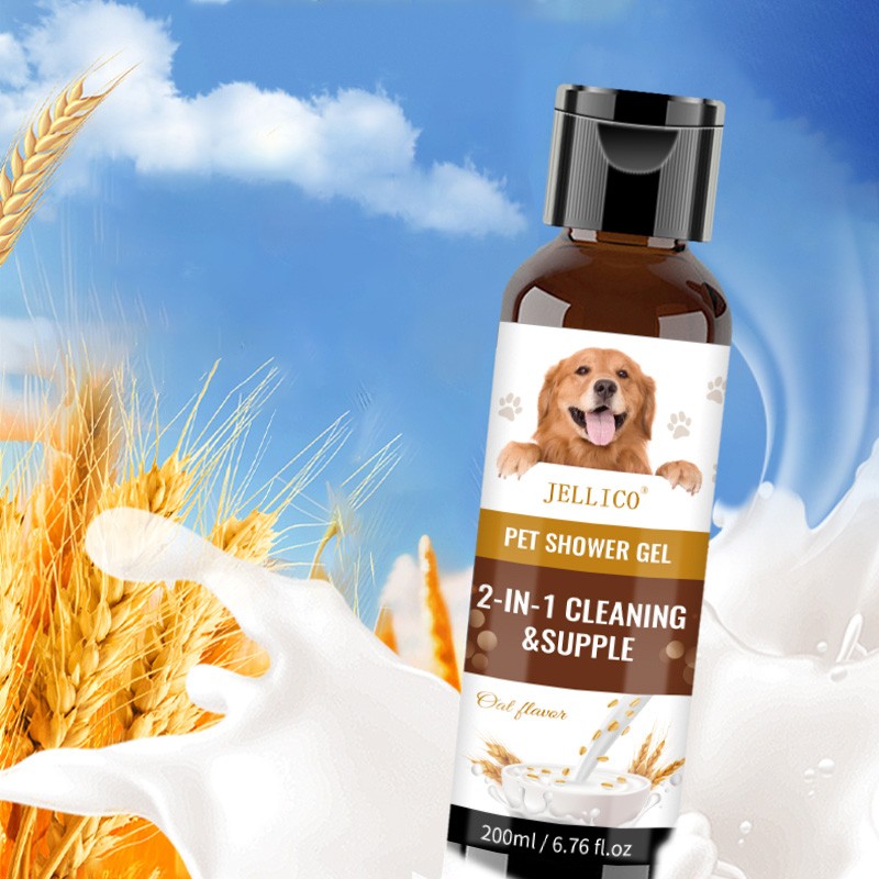 Pet Shampoo Supplier - Made in China Oatmeal Pet Shampoo 200ml Anti Tick and Flea for Dogs Cats