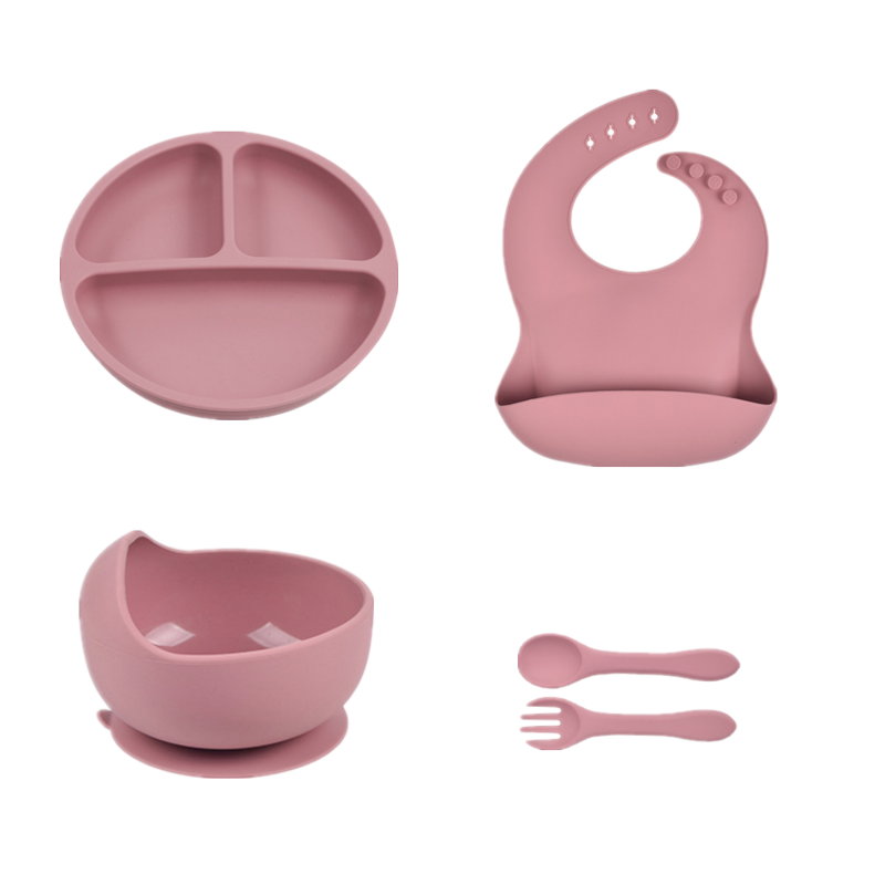 Baby Tableware Set Supplier - Eco-Friendly Baby Daily Use Tableware Set Food Grade Silicone Easy Clean