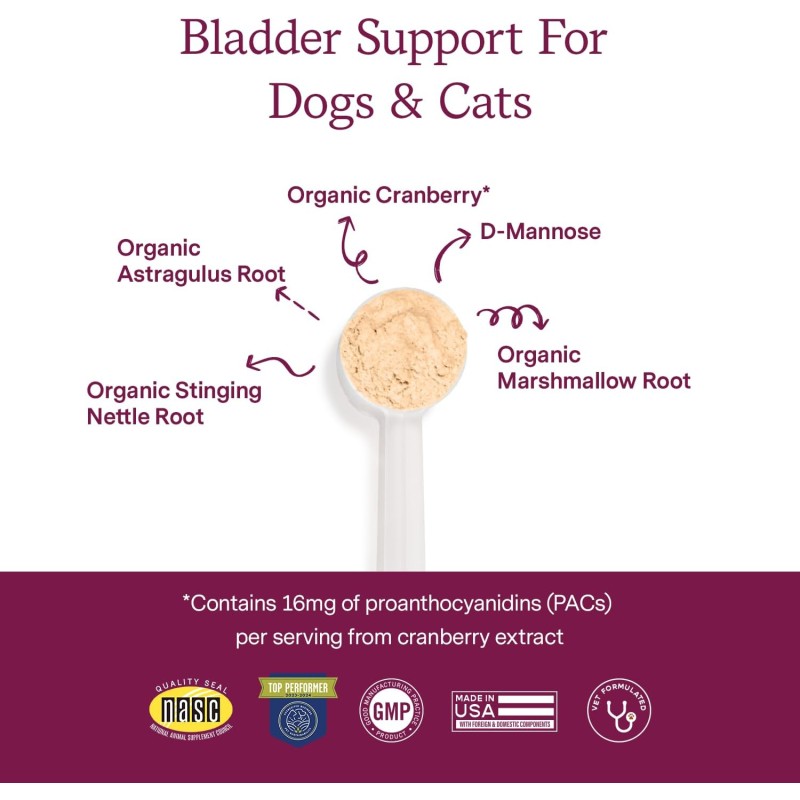 Bladder Control Supplier - Organic Bladder Control Supplement for Cats Dogs Pumpkin Seed Extract Senior