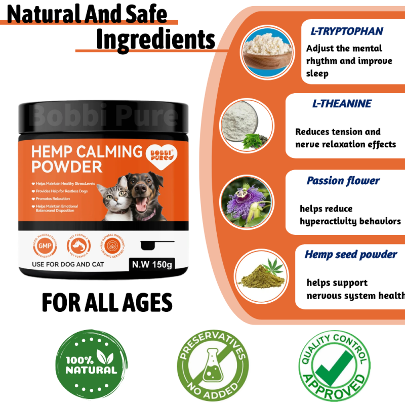 Fast-Acting Supplier - Natural Fast-Acting Dog Calming Soft Chews Anxiety Relief Treats for Thunderstorms Travel