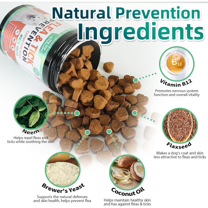 Flea Treatment Manufacturer - Natural Safe Flea Tick Treatment Repellent for Dogs Vet Approved Pet Care