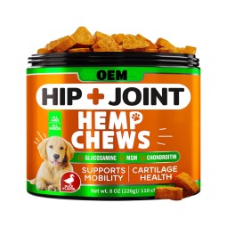 Custom Chews Manufacturer - Custom Pet Supplement Dog Hip Joint Soft Chews with Chondroitin Turmeric MSM