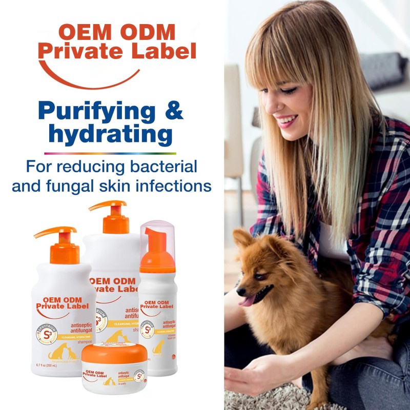 Pet Bath Shampoo Manufacturer - Professional Hygienic Pet Healthcare Gentle Bath Shampoo Cats Dogs Antibacterial