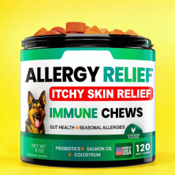 Omega Chews Supplier - Dog Allergy Relief Supplement Skin Immune Support with Omega-3 Fish Oil Probiotics