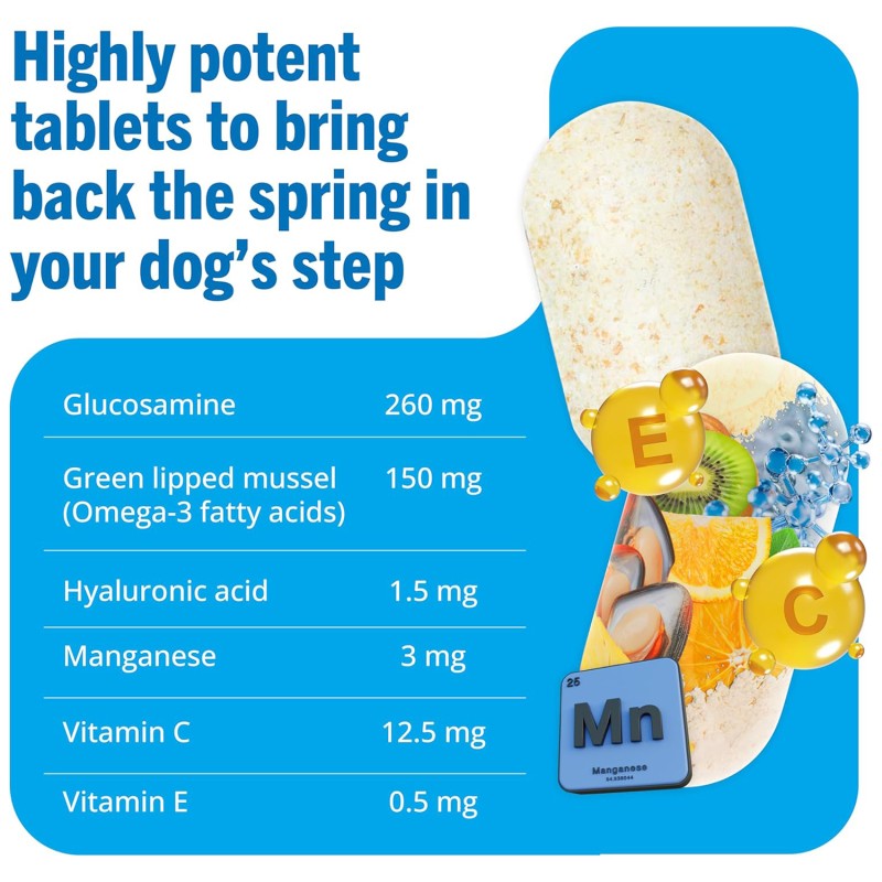 Canine Care Factory - Vet Recommended Dog Hip Joint Supplements Glucosamine Chondroitin MSM Formula