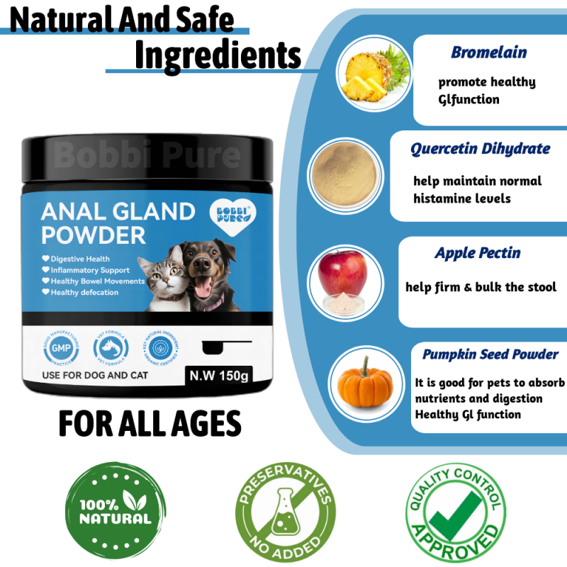 Digestive Powder Supplier - Viral Anal Gland Powder Natural Supplements Pet Healthcare for Dogs Cats