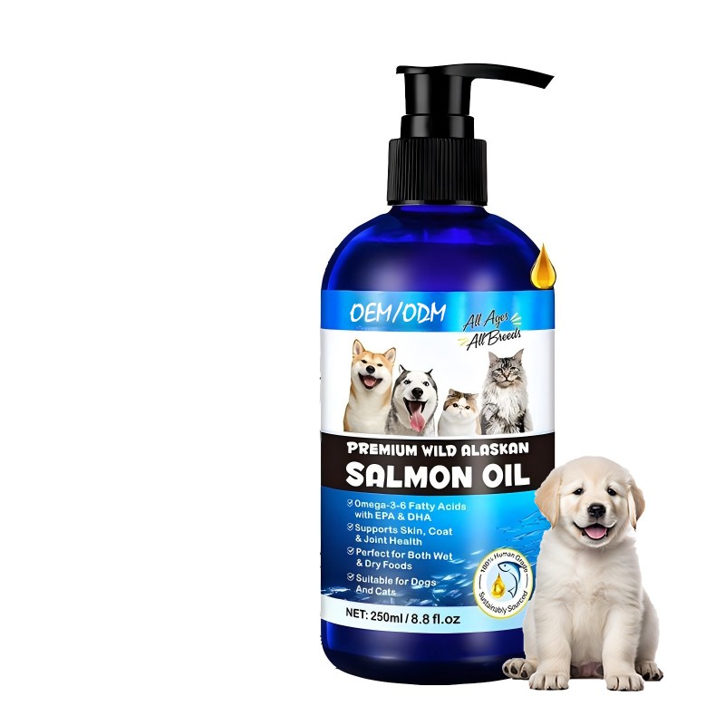 Salmon Oil Supplier - Salmon Oil for Dogs Premium Pet Health Care Supplement Liquid Omega 3 Skin Coat Support