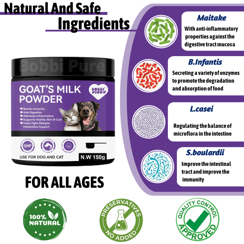Goat Milk Powder Supplier - High Protein Goat Milk Powder Easy Digest Pet Nutritional Supplement Immune Support