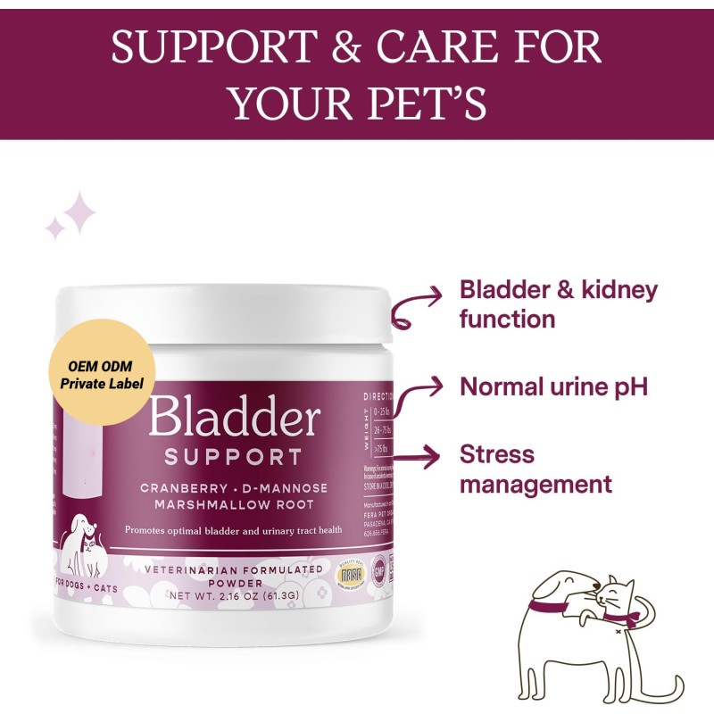 Bladder Control Supplier - Organic Bladder Control Supplement for Cats Dogs Pumpkin Seed Extract Senior