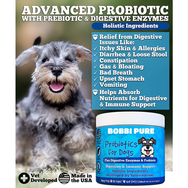 Multi-Strain Factory - High-Potency Pet Probiotics Supplement Digestive Health Support Multi-Strain Prebiotic