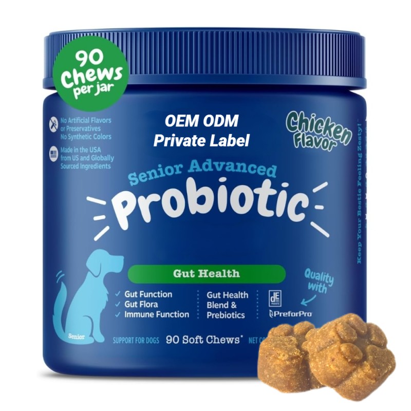 Probiotic Chews Manufacturer - Customizable Probiotics Chews for Dogs Pre Probiotic Digest OEM Pet Care