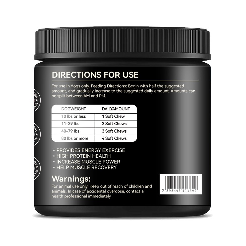 Muscle Support Factory - High-Protein Collagen Dog Treats Muscle Support Chews Joint Health Pet Supplements