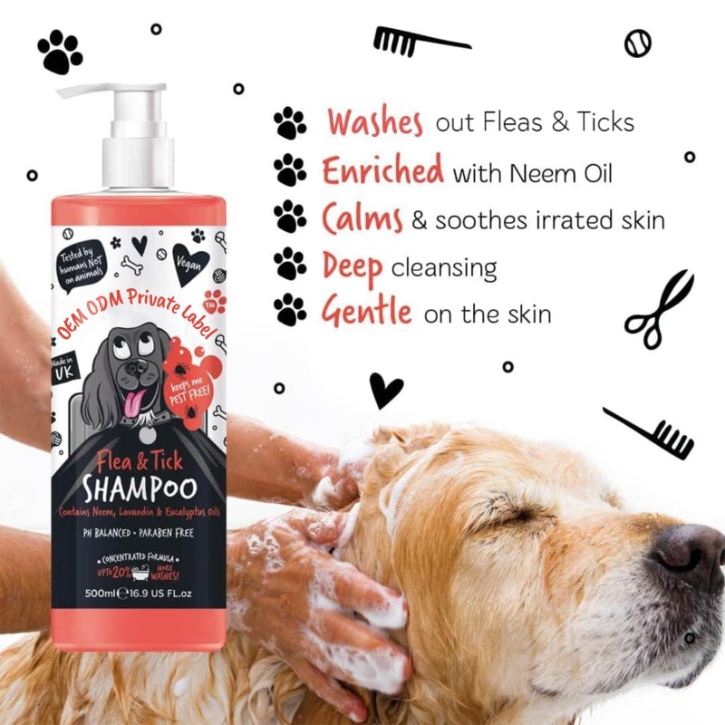 Grooming Essentials Supplier - Natural Organic Pet Shampoo Supplement Hypoallergenic for Dog Cat Skin Care
