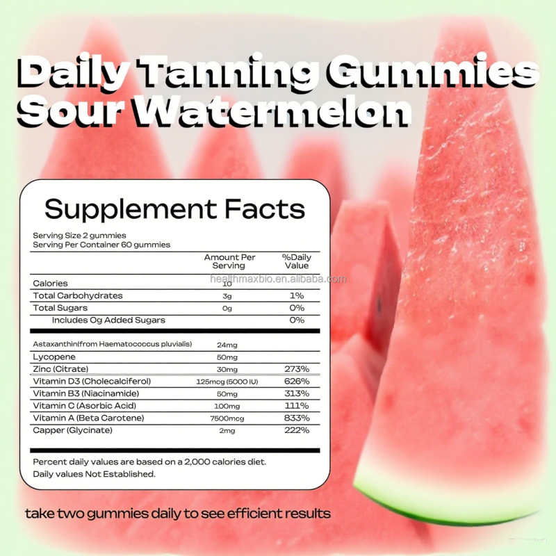 Tanning Gummies Supplier - OEM Private Label Skin Care Supplement Tan Boost