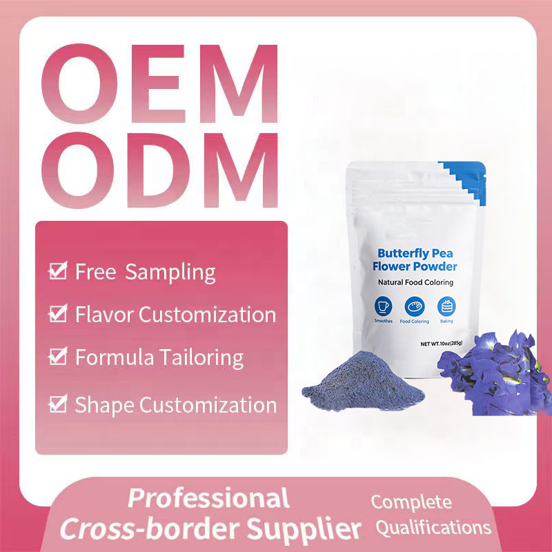 Blue Matcha Butterfly Pea Flower Powder Supplier - Customized 100% Pure Water Soluble