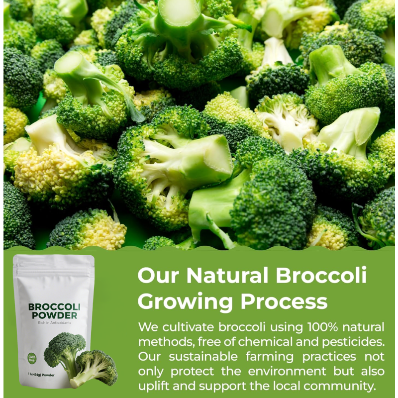 Natural Organic Broccoli Powder Factory - OEM Private Label Fiber Immune Vitamin C