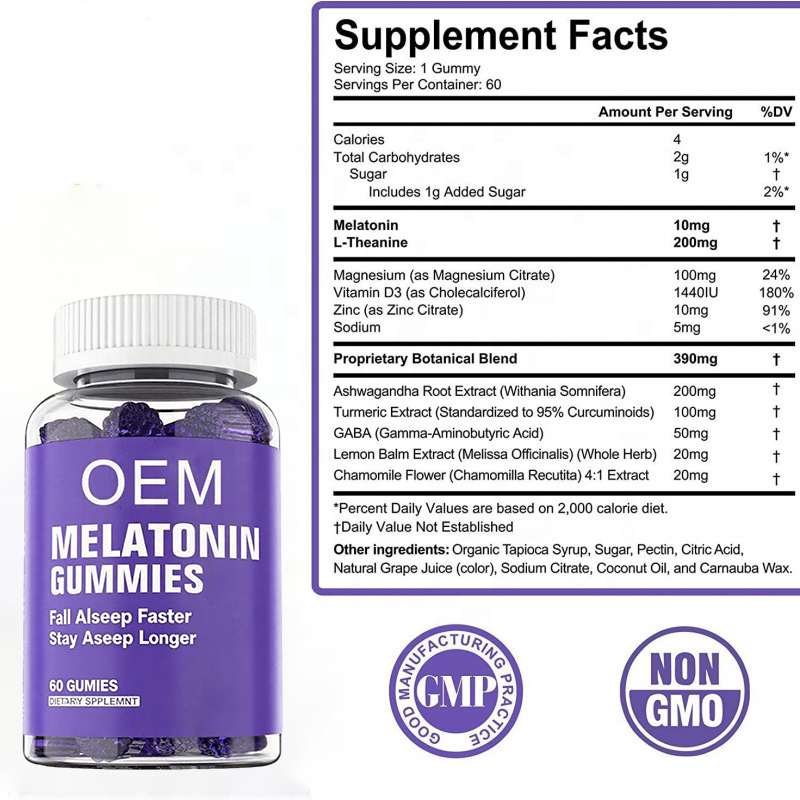 Melatonin Gummies Manufacturer - OEM/ODM Vegan Fast Sleep Healthcare Supplements