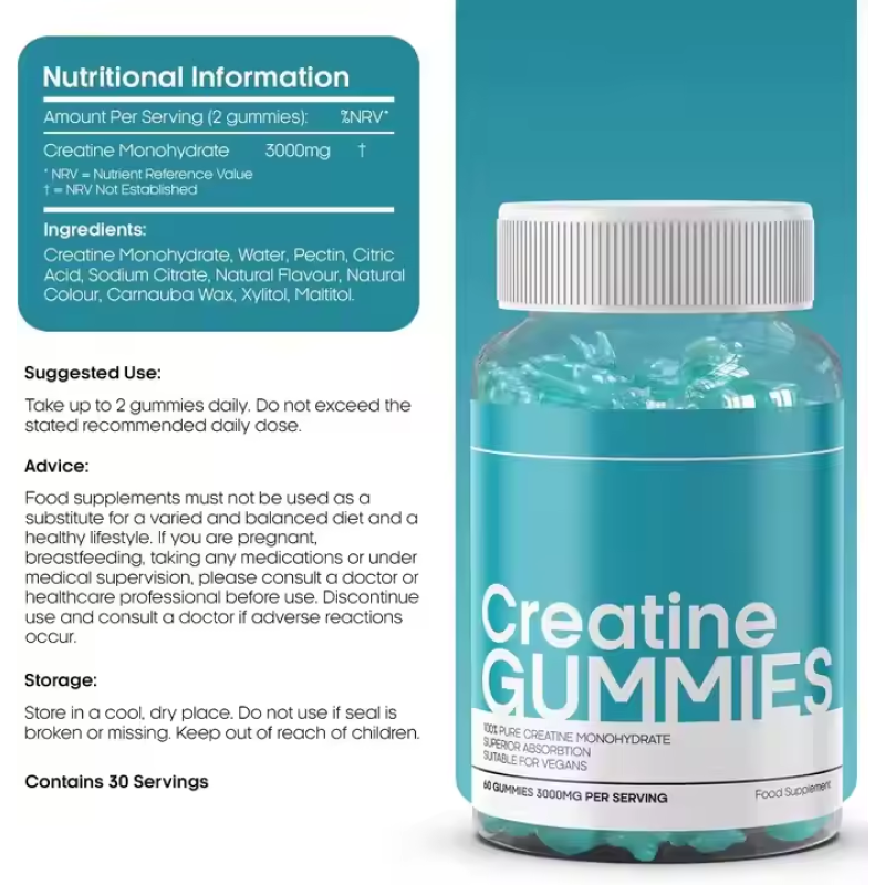 Creatine Monohydrate Gummies Factory - OEM Private Label Sports Nutrition Boost