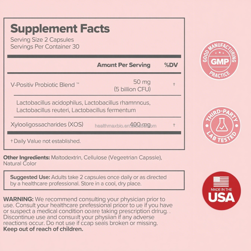 Organic Probiotics for Women Factory - 50 Billion CFU Gut Health Prebiotic Capsule