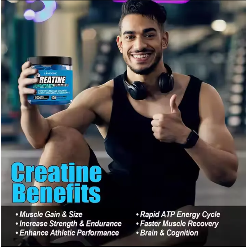 Creatine Monohydrate Gummies Factory - OEM Enhance Exercise Endurance 5g per Serving
