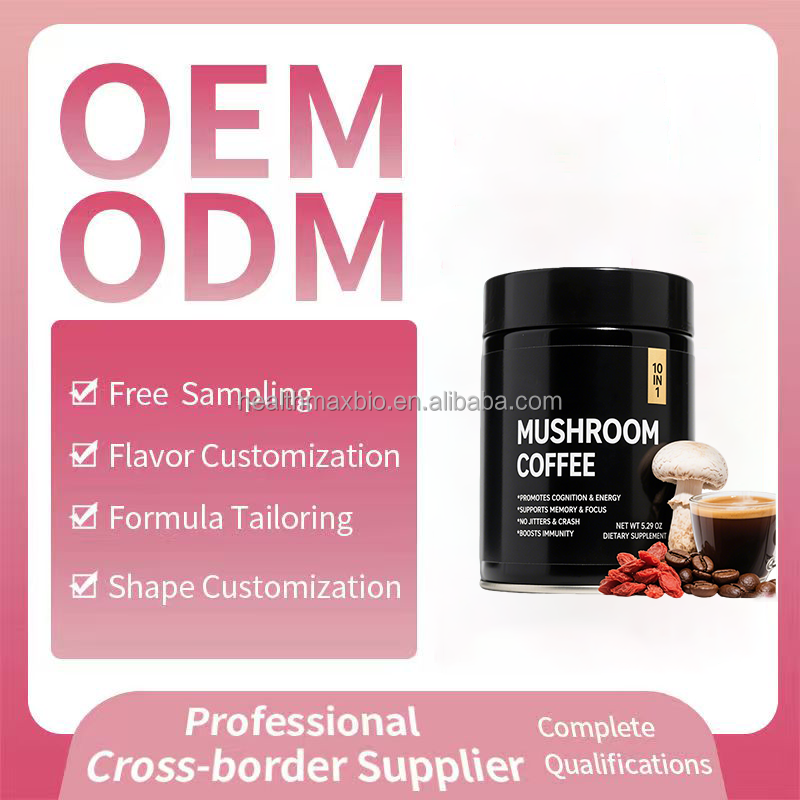 Mushroom Coffee Manufacturer - OEM Private Label 10 in 1 Blend Organic Instant Coffee