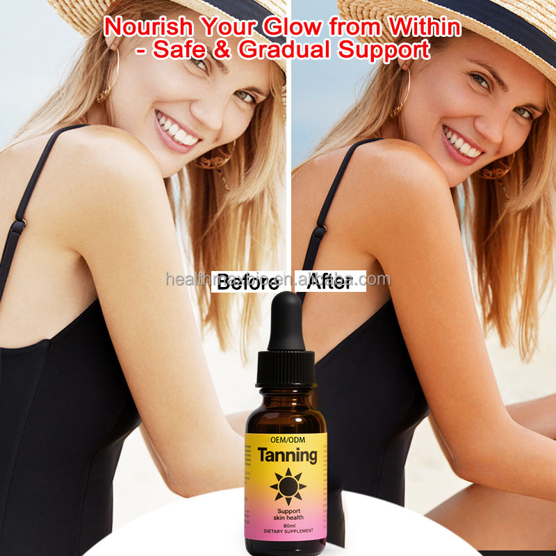 Drinkable Tanning Drops Factory - Hot Selling Sunless Tan Booster for Radiant Glow