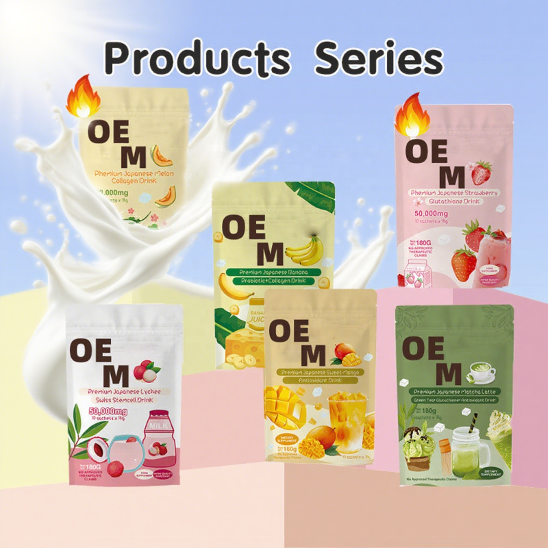 Hydrolyzed Collagen Drink Powder Supplier - OEM/ODM 6 Flavor Beauty Whitening Powder