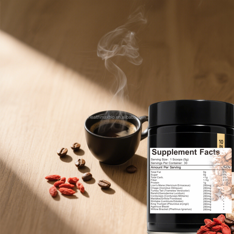 Mushroom Coffee Manufacturer - OEM Private Label 10 in 1 Blend Organic Instant Coffee