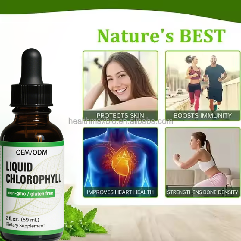 Vegan Chlorophyll Liquid Drops Supplier - Custom Private Label Weight Loss Immune