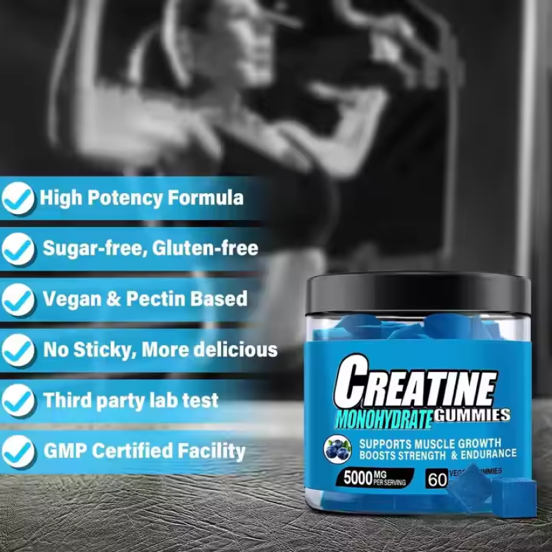 Creatine Monohydrate Gummy Candies Factory - OEM Sports Nutrition Muscle Growth