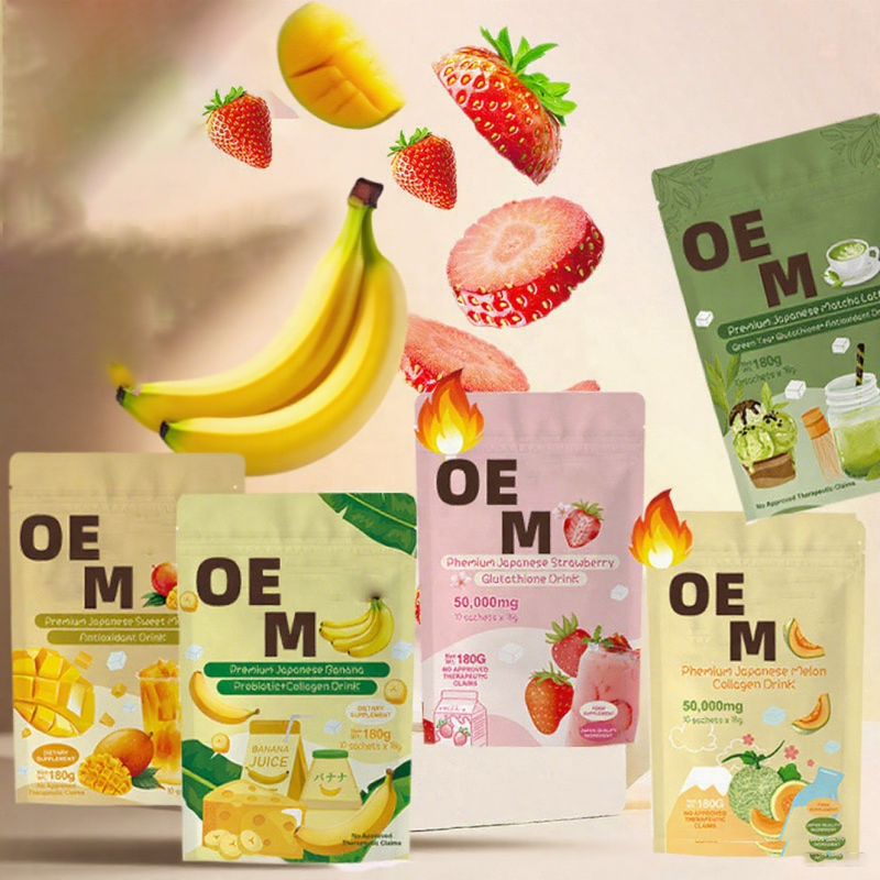 Hydrolyzed Collagen Drink Powder Supplier - OEM/ODM 6 Flavor Beauty Whitening Powder