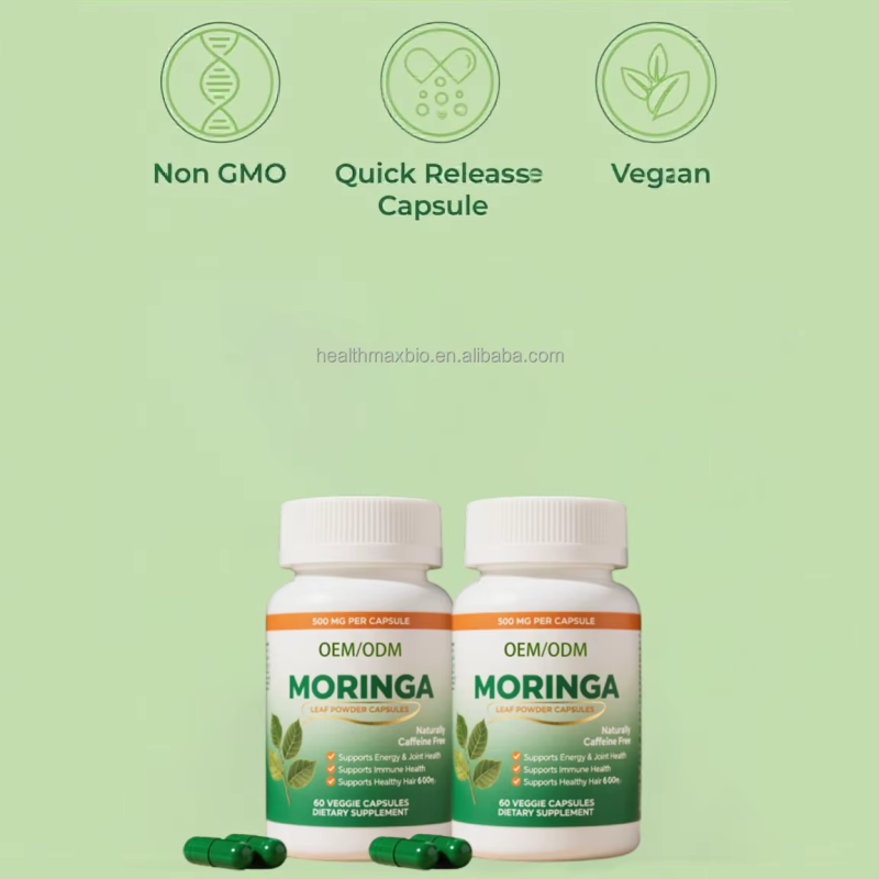 Pure Moringa Capsule Factory - Wholesale Hot Selling Vegan Organic Leaf Extract