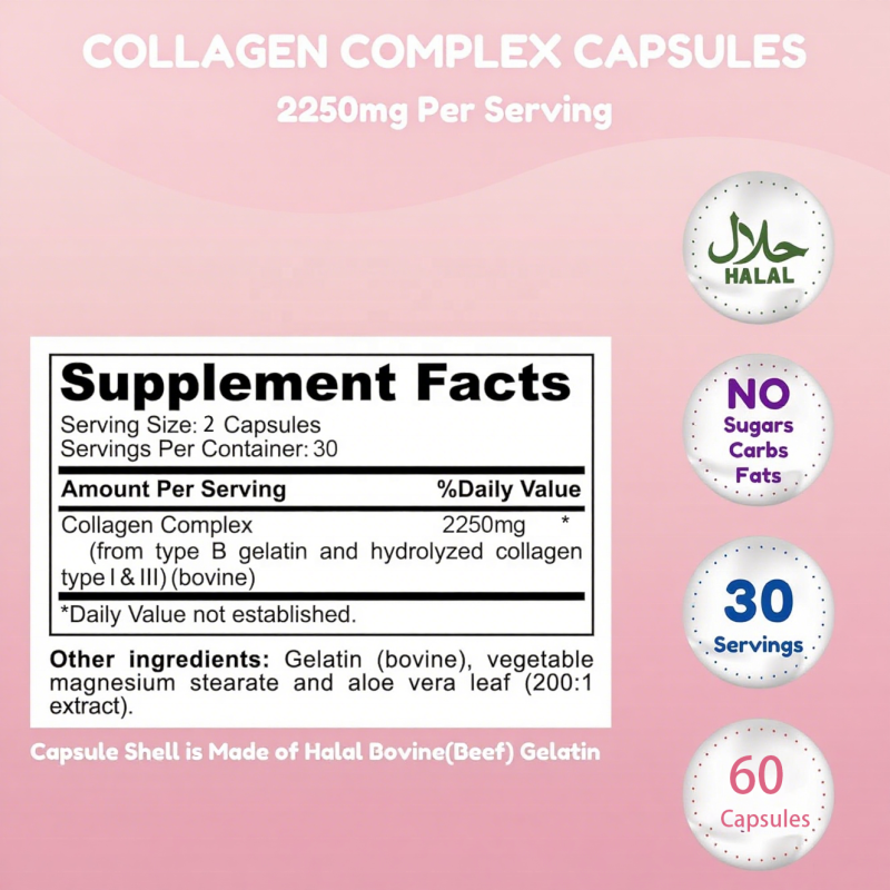 Multi Collagen Capsule Manufacturer - OEM/ODM Hydrolyzed Peptides Anti-aging Complex