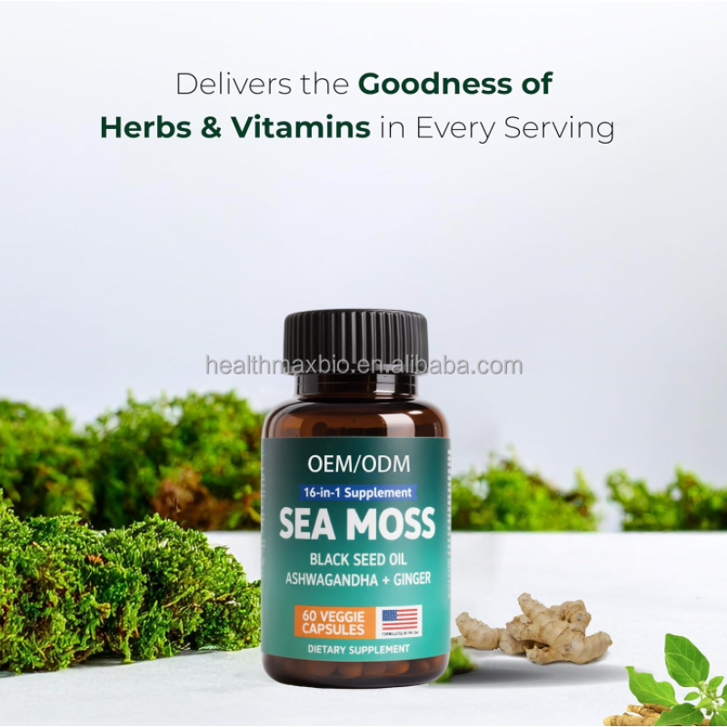 Sea Moss Capsules Supplier - OEM 16-in-1 Immune System Skin Energy Support