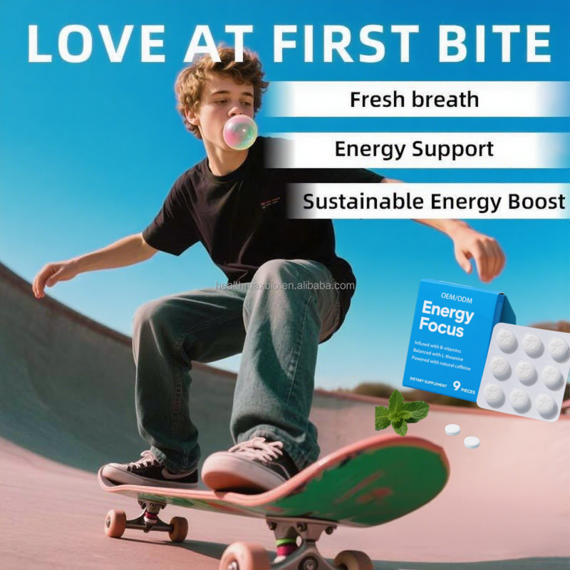 L-Theanine Energy Tablets Factory - Wholesale Caffeine Chewing Gums Focus Support