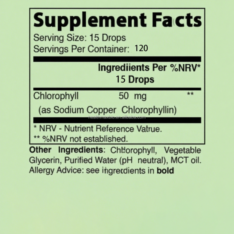 Chlorophyll Drops Factory - OEM/ODM Wholesale Plant Extract Energy Supplement