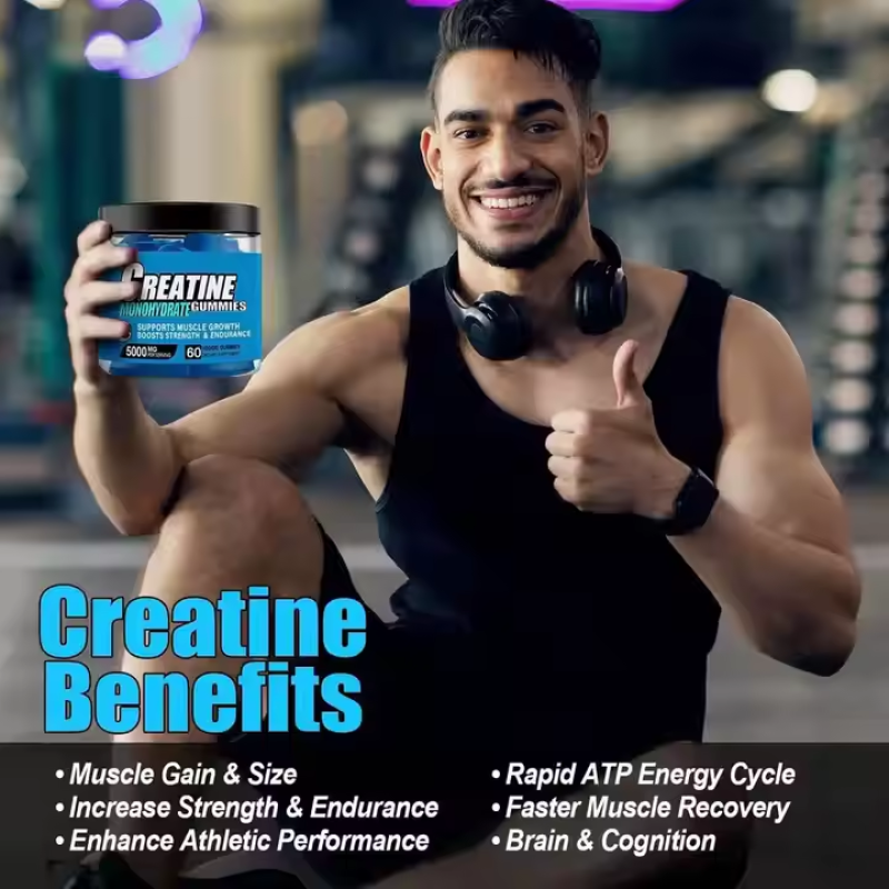 Creatine Monohydrate Gummy Candies Factory - OEM Sports Nutrition Muscle Growth