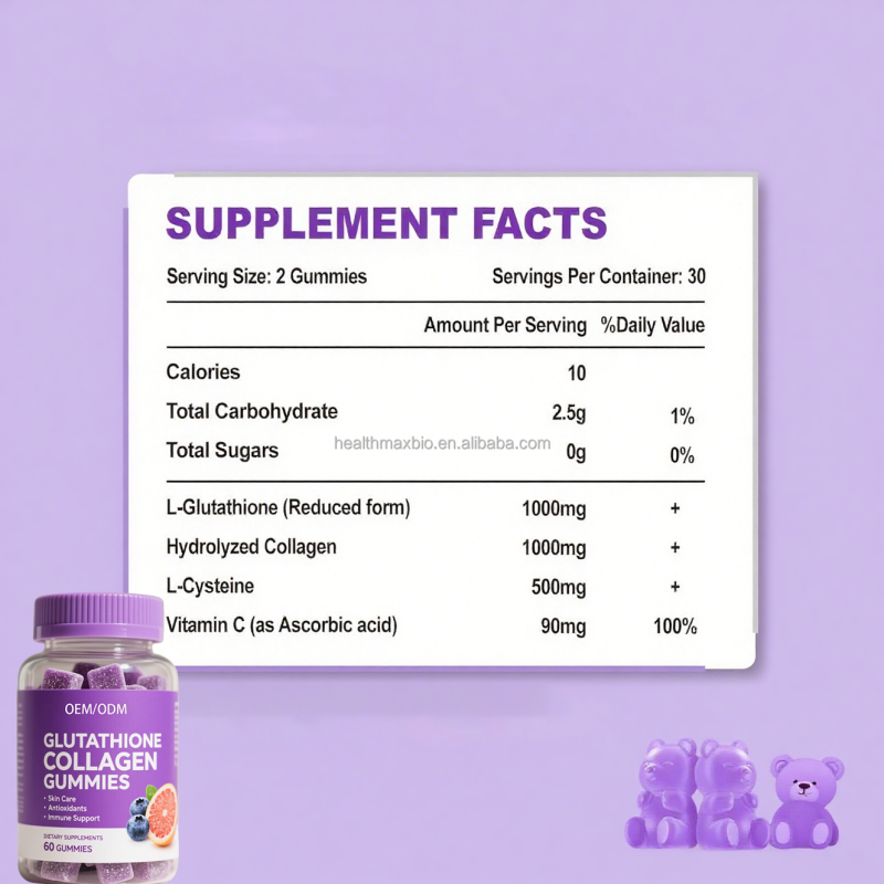 Gluta Gummies Manufacturer - OEM Private Label Skin Whitening Brightening Formula