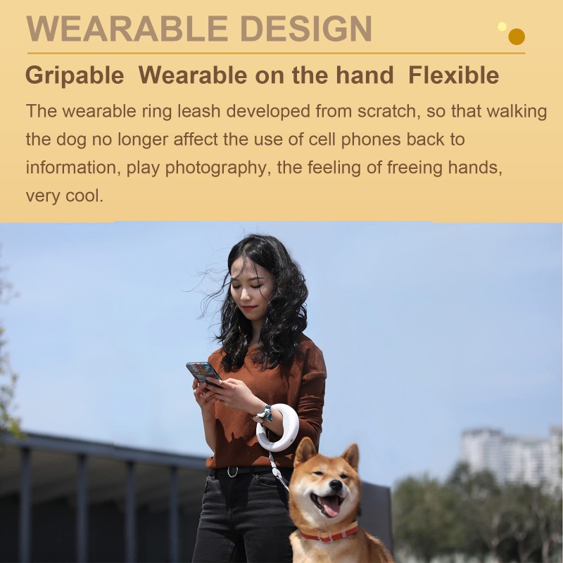 Dog Leash Factory - 2025 Factory Smart Durable Tape Lead Tangle Free Design Night Walking Retractable Hands Free