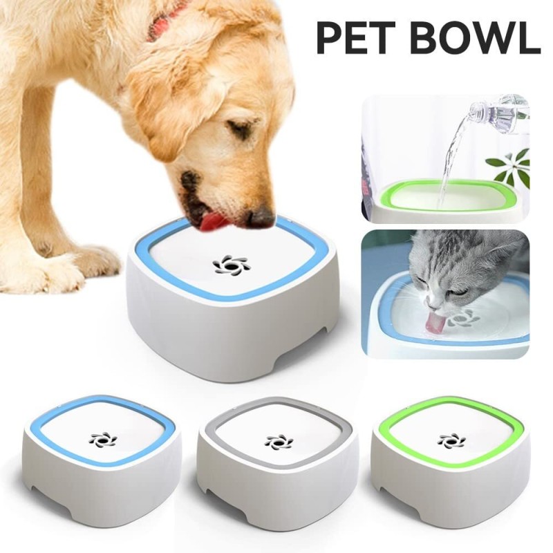 Water Bowl Factory - Anti Spill Pet Bowl No Spill Dog Water Bowl Cat Fountain Design 1.2L Floating Water Fountain