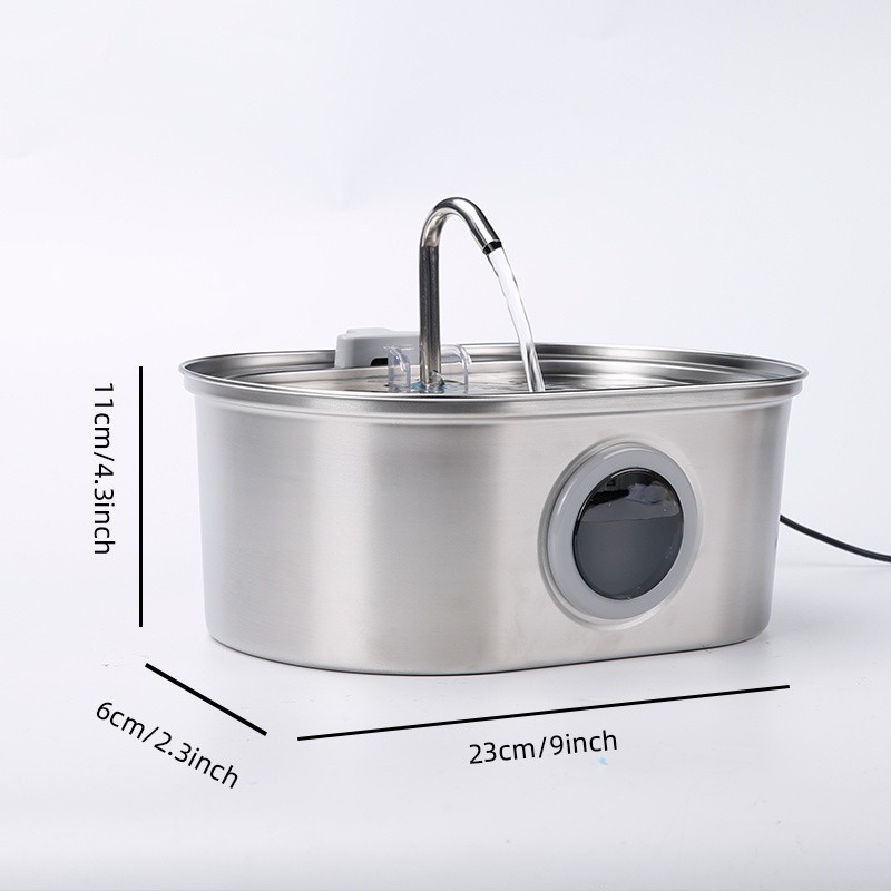 Water Dispenser Supplier - 3.2L Stainless Steel Pet Water Fountain Cat Dog Water Dispenser for Multiple Pets