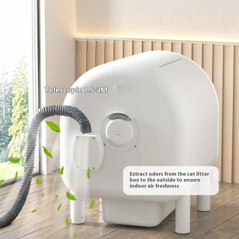 Cat Toilet Supplier - Fully Automatic Large Cat Toilet Quick Self-Cleaning Plastic Litter Box APP Remote