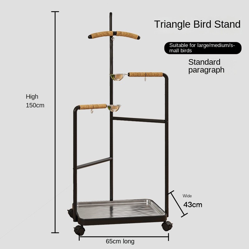Parrot Bird Stand Supplier - Stainless Steel Movable Floor Support