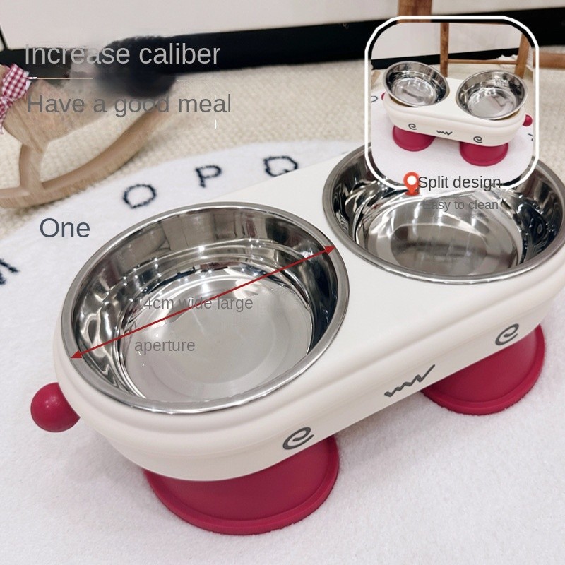 Double Pet Bowl Manufacturer - Stainless Steel Cervical Protection